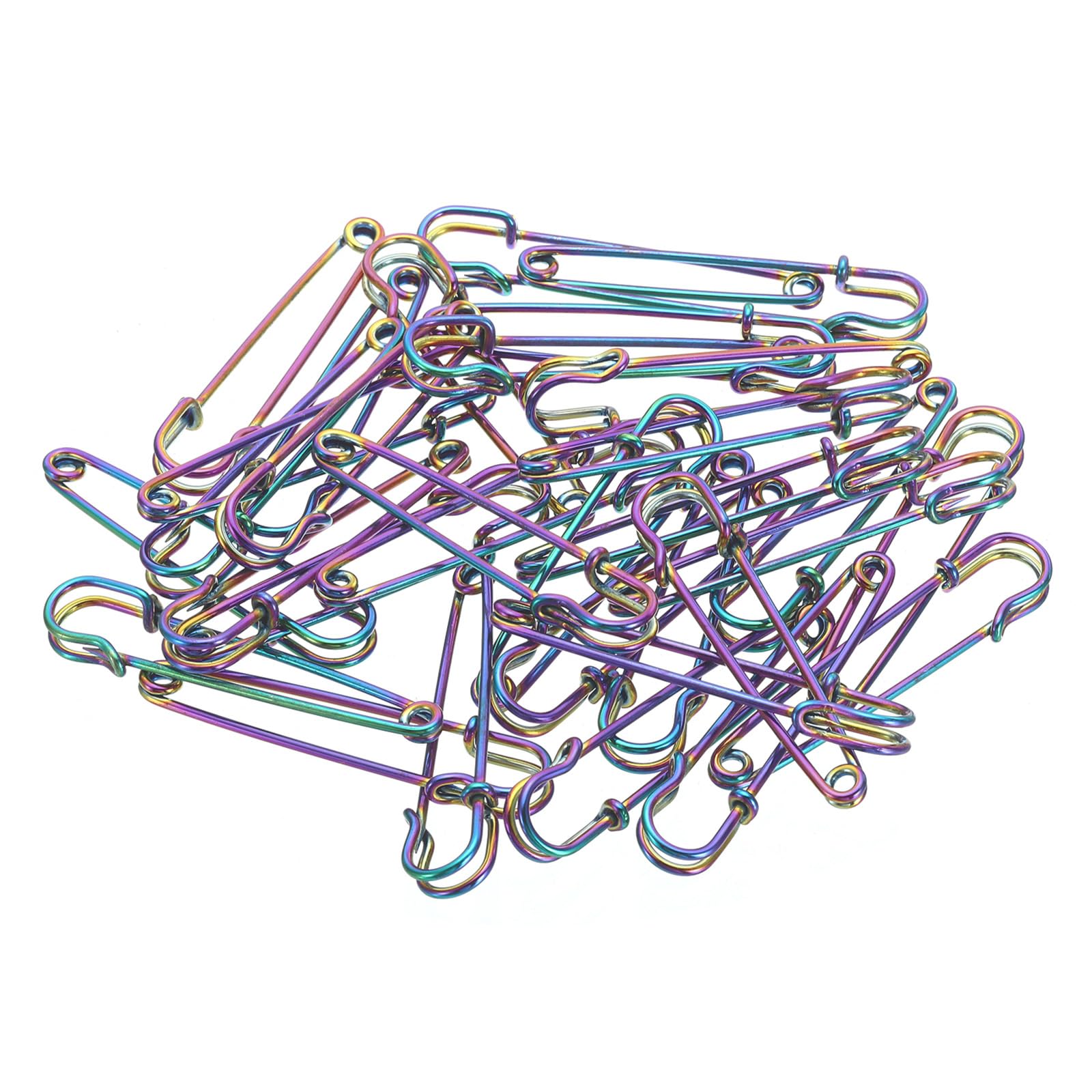 YOKIVE 32 Pcs Safety Pins, Large Metal Sewing Pins | Craft Making, Great for Clothing, Knitting, Sewing (Rainbow, 2.28-Inch)
