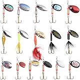 Vicloon 16 Pcs Fishing Lures Set Spinners Spoons Jig Hooks Kit view 1
