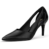 IDIFU IN3 High Closed Toe Heels Women's Pumps Stiletto Pointed Toe Dress Shoes for Women Comfortable Cut Out Wedding Bride Bridesmaid Guest Prom Work Office Dressy Trendy Fashion Classic Pumps Shoes