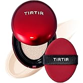 [*Mini Size*] TIRTIR Mask Fit Red Cushion Foundation | Full coverage, Weightless, Skin fit, Satin Glow Finish, Korean Makeup BB Foundation, beauty, Tattoo cover up, Buildable (#10C Shell, 0.15 Fl Oz)
