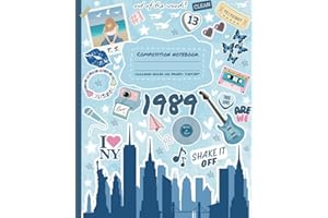 Swift-Inspired Composition Notebook 1989: College Ruled Journal 7.5” x 9.25” | A Perfect Gift for Swifties | Ideal for School