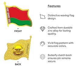 Belarus Flag Lapel Pin - Enamel Metal National