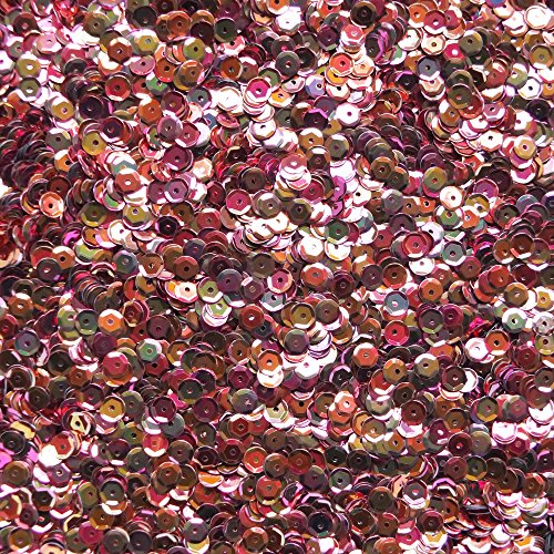 5mm Cup Sequin Round Red Gold Metallic Iris Rainbow Loose Facet Paillettes. Made in USA