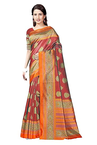 Winza Designer Womens Art Silk Saree With Blouse (SAMPURNA (2))