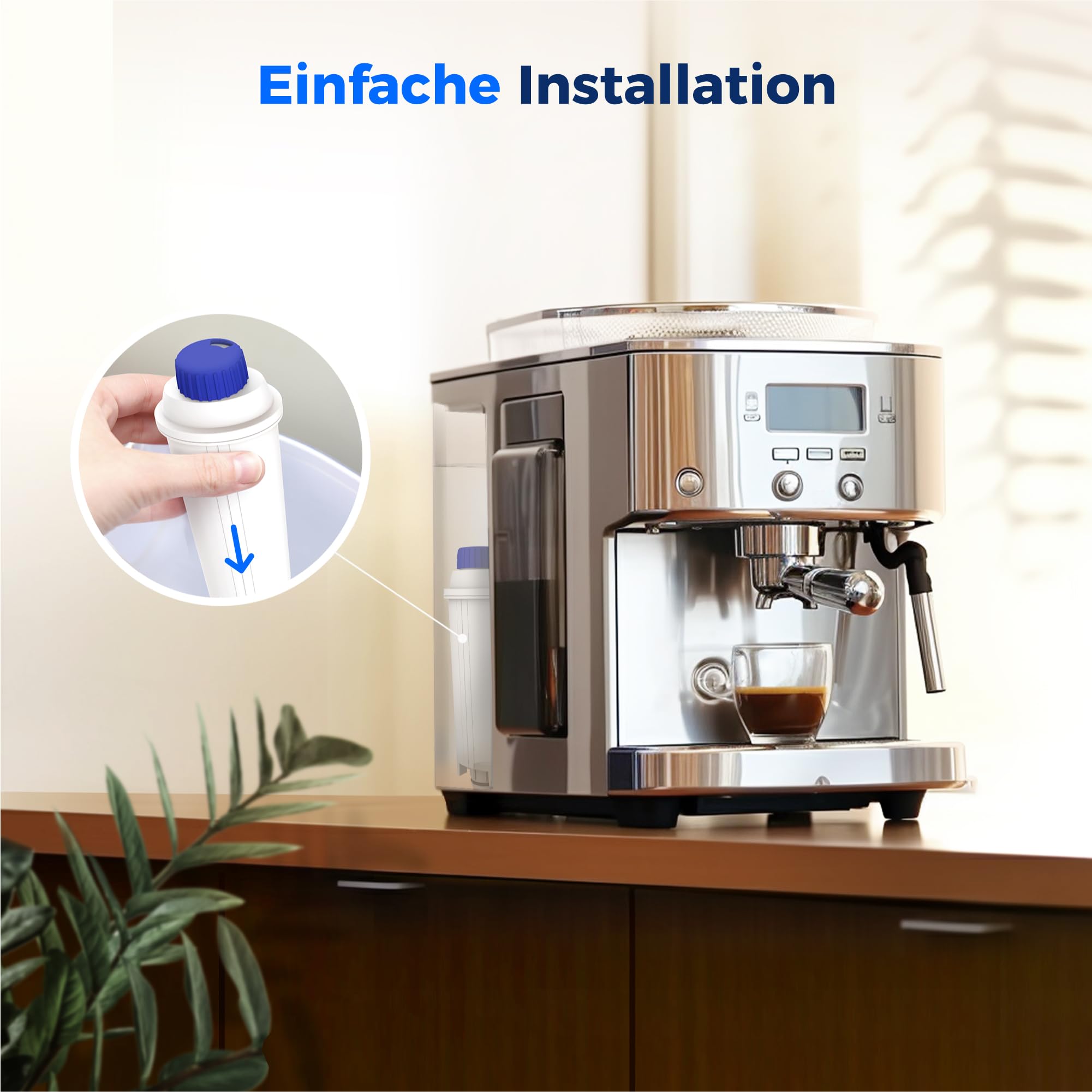 Waterdrop Filterkartuschen, Ersatz für De'Longhi® Wasserfilter DLSC002, Kompatibel mit De'Longhi® Magnifica® S, Eletta® Explorer, Dinamica® und ECAM-Serie, Kaffeeautomat und Espressomaschine (6) 7