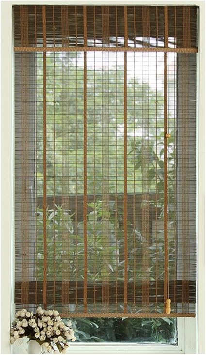 Amazon.de: Bambusrollo Rollläden Mit Volant, Verdunkelungsrollo Aus