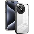 Kukoufey Compatible with Tecno Spark Go 2 Case, Tecno Pop 9 4G, Spark Go 2025 Transparent Hard Acrylic pc Hard Back Plate Shockproof Protective Case Black