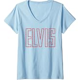 Womens Elvis Presley Official 68 Comeback Sign V-Neck T-Shirt