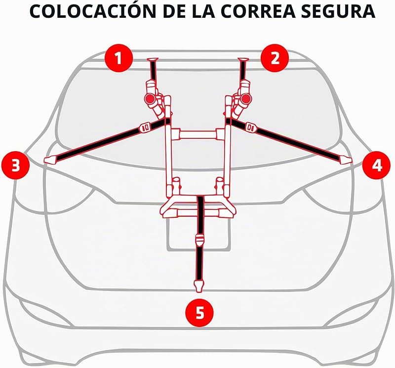 Sports para Hombre Portabicicletas de Lujo para 2 Bicicletas, Negro, 2 Bike