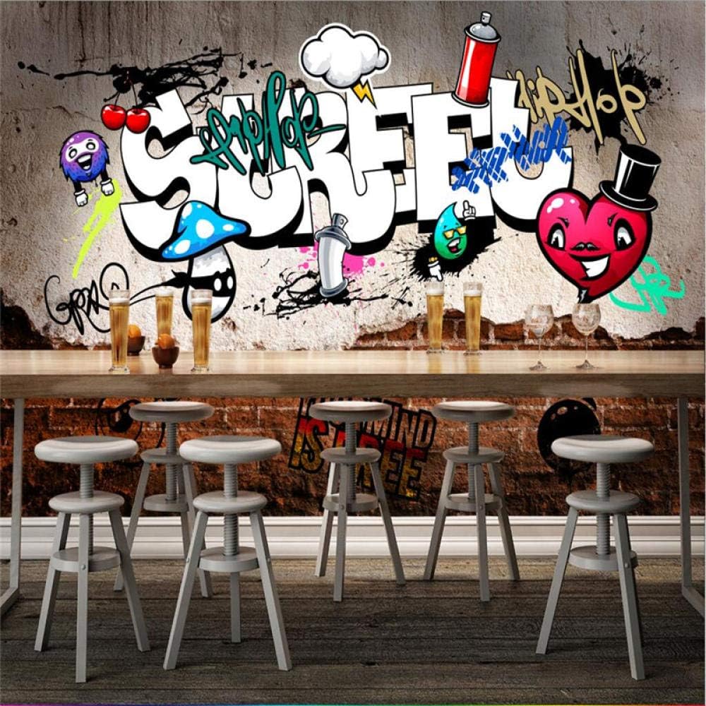 Amazon Com Nidezuiai Mural Customize 4d Wallpaper Creative Series European Vintage Graffiti Brick Wall Broken Wall Large Poster Picture Silk Mural Hd Print Wall Painting For Living Room Bedroom Home Decor Furniture Decor