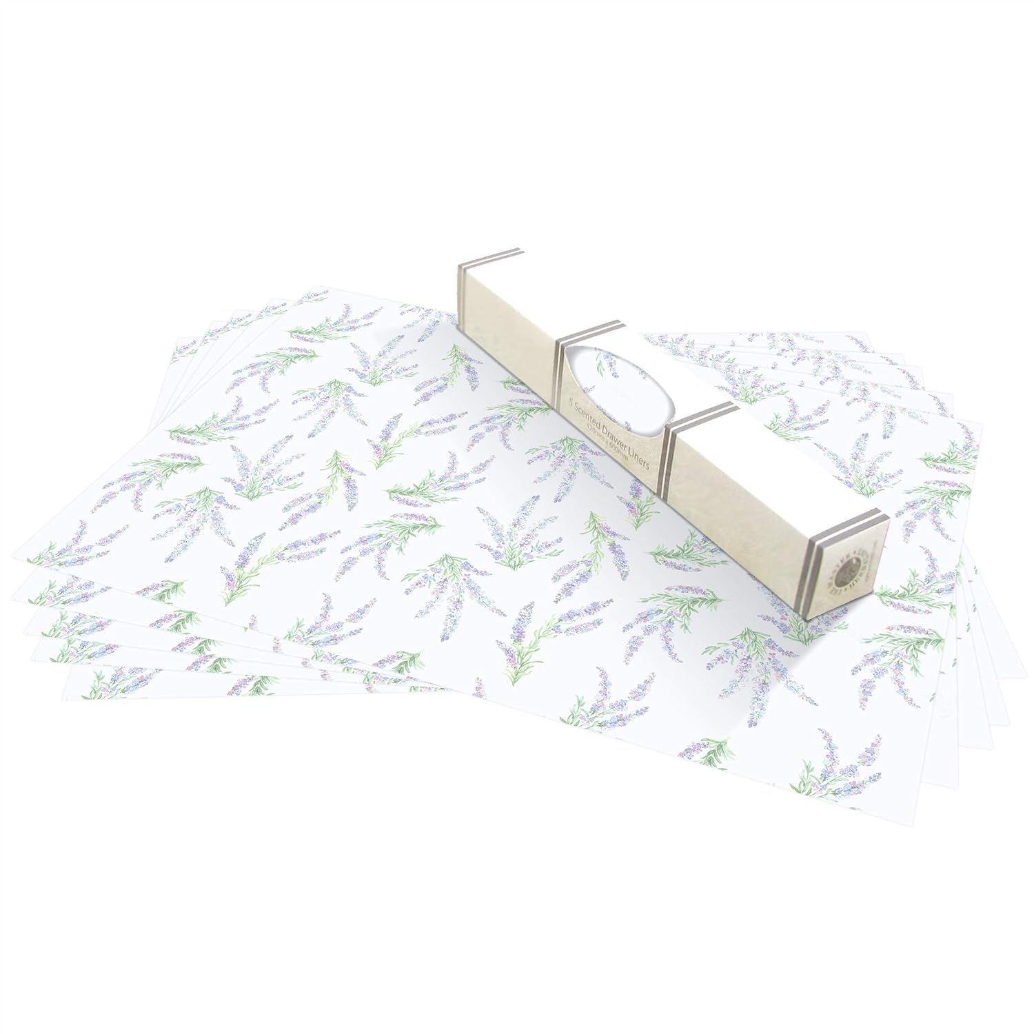 The Master Herbalist LAVENDER Scented Drawer & Shelf Liners. 5 x Rolled