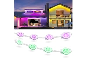Fussion 200ft Permanent Outdoor Lights for House, 2025 Smart RGB LED Outside Lights with APP Remote Control, IP67 Waterproof Eternity Eaves Lighting for Christmas, Halloween, Holiday, Party, Daily