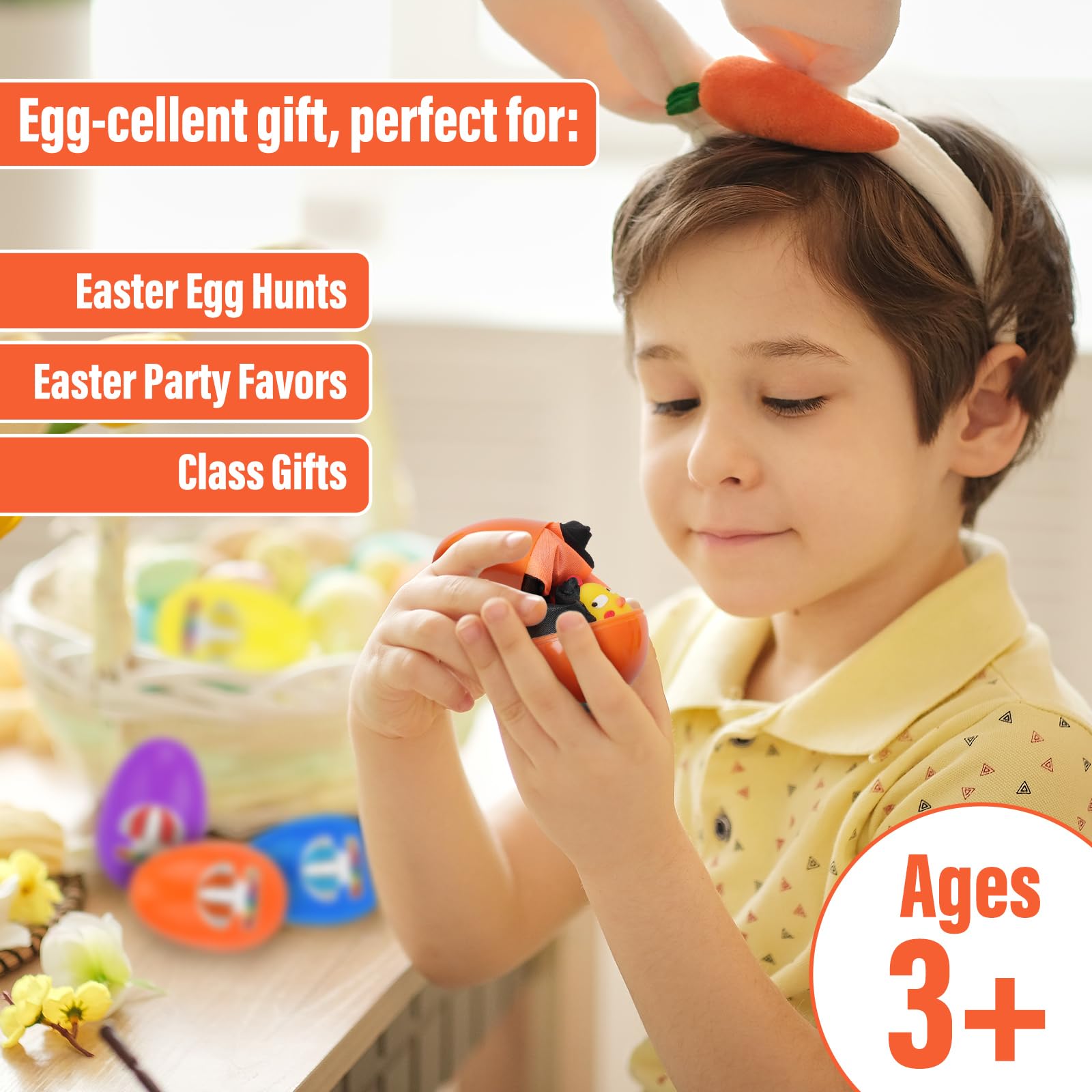 Easter Basket Stuffers, 6 Pack Prefilled Easter Eggs with Parachute Toys Gifts for Kids Toddlers Teens Girls & Boys
