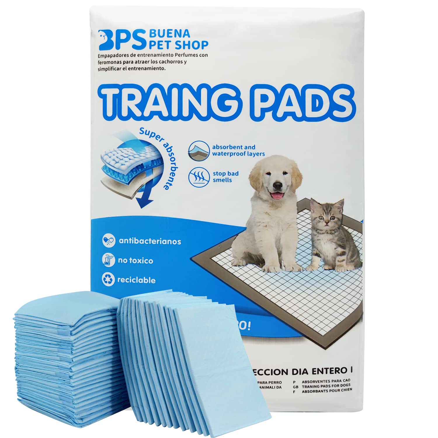BPS(R) Perfumed Training materials for dogs and cats with pheromones that attract puppies and thus facilitate the training 20 pieces (60 x 60 cm)