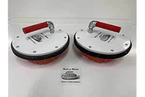 Outdoor Winter Curling Stones - Set of 2 Red Stones