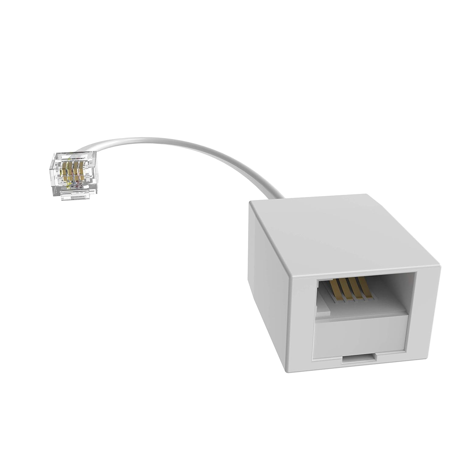 BT Telephone Socket Adapter Cable BT to RJ11, Ancable BT Female to RJ11 Male 4 Wire Plug 6P4C