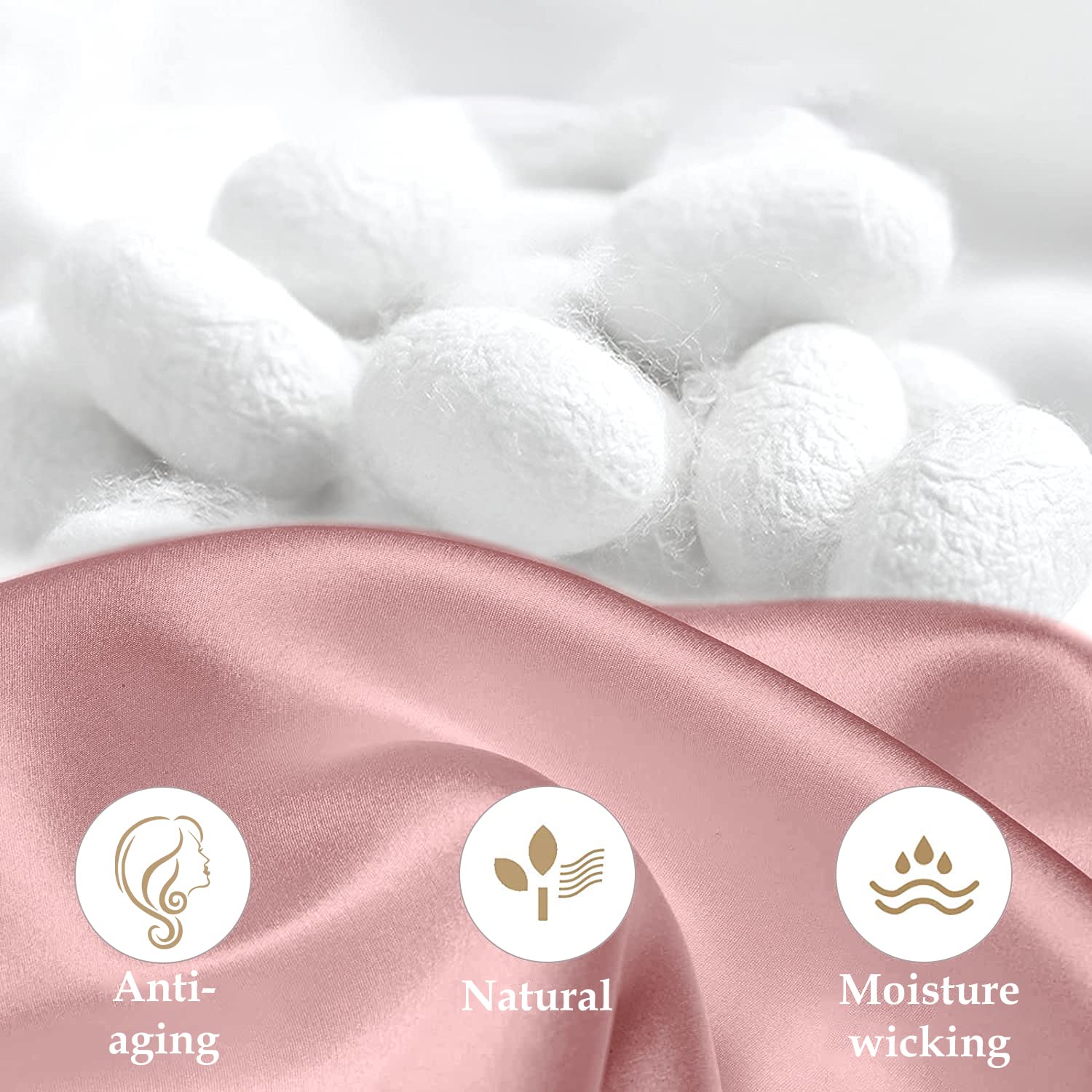 INSSL Silk Pillowcase for Women, Mulberry Silk Pillowcase for Hair and Skin and Stay Comfortable and Breathable During Sleep (Standard, Coral) - Image 4