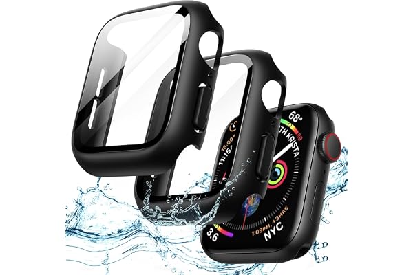 JETech Waterproof Case with Screen Protector for Apple Watch SE 3/2/1 (2025/2022/2020) / Series 6 5 4 40mm, Built-in Tempered