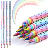 ECOTREE Rainbow Colored Pencils, Stocking Stuffers, 12 Count | Pre-Sharpened Multicolor Eco Pencils for Kids Adults, Drawing Art Supplies for Coloring Books, Classroom Party Favor Gifts