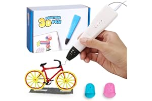 Kretrum 3D Pen for Kids | Portable 3D Printing Pen | 3D Printer Pen with 1.75mm PLA Filament, Fingerstall, Pen Holder, Stenci