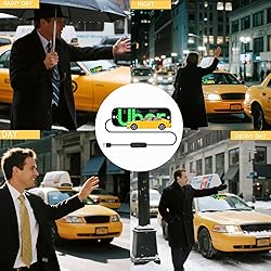 LED Light Sign for Car, Taxi Sign Light Windshield