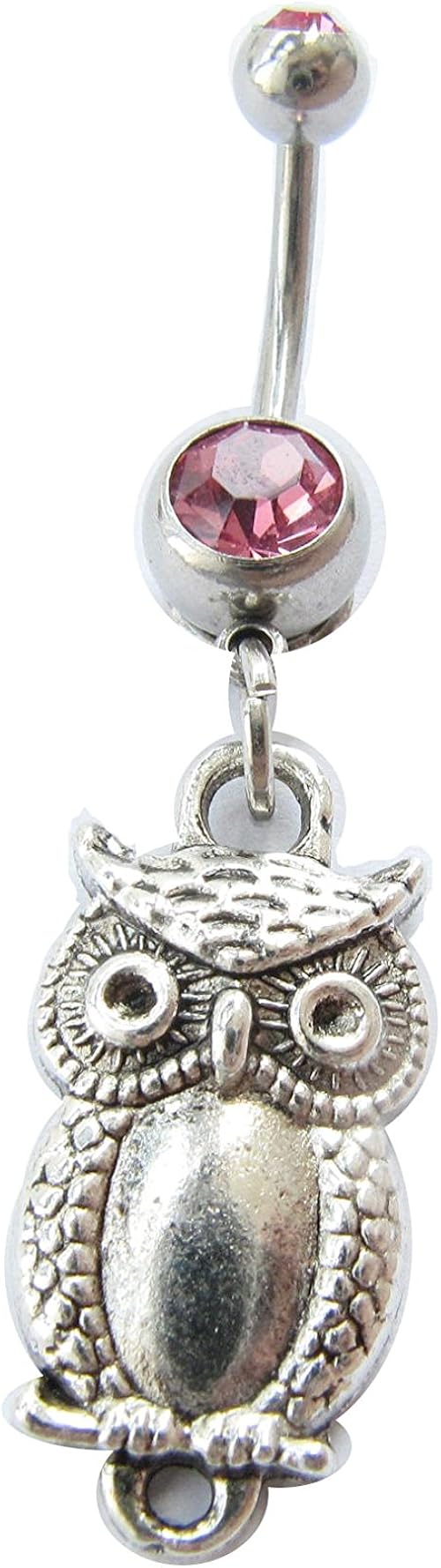 Amazon シルバーフクロウベリーリング かわいいベリーボタンジュエリー フクロウへそピアス ベリーボタンリング ボディピアス 通販