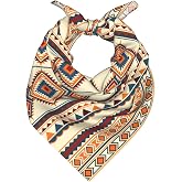 Wyayazh Satin Square Scarf, Printed Head Neck Scarf, Multi‑Purpose Bandana | 22