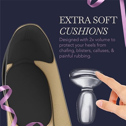 Ballotte Silicone Heel Protectors, Foot Grips for Women, Soft