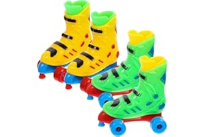 FANSOFTIKS 1 Pair Funny Cute Finger Roller Skates, Mini Finger Boards Party Favors Novelty Finger Boards Finger Bikes (Random Color)