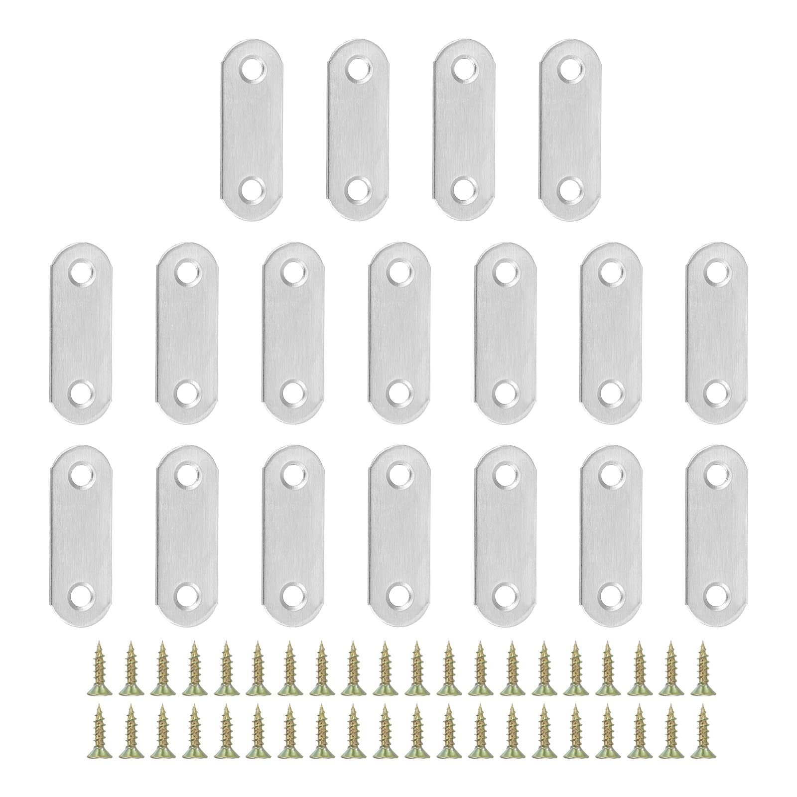 PATIKIL Stainless Steel Corner Braces 1.81 x 0.63 Inch,18 Pieces L Bracket Joint Right Angle Support Bracket L Shaped Corner Fasteners for Shelves, Silver โ image 1