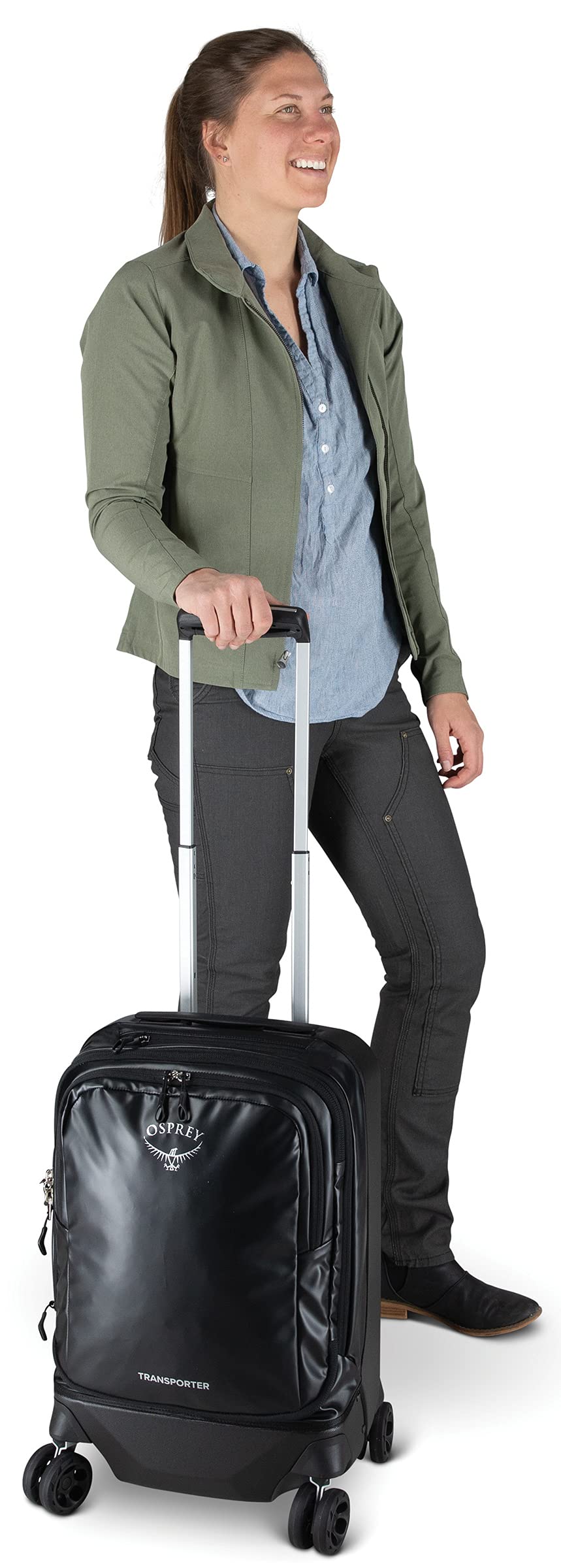 Osprey Transporter Hybrid Carry On Luggage, 4 Spinner Wheels, 22