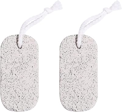 MEKEET 2Pcs Natural Pumice Stone for Feet Hands Body Dead Skin Remover Foot File