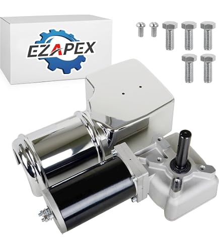 electric tarp motor kit EZAPEX 600W 60:1 60RPM Upgraded Compatible with Dump Trucks up to 28' Length- Universal Tipper Truck Canopy Motor for Dump Truck Tarp System with Chrome Housing Cover Kälte Isolation:Ohne Kälte Isolation Hotel & City Camping Carbon Inherent Dimensions