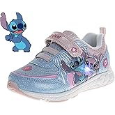Disney Lilo & Stitch LED Light up Shoes for Kids - Slip on Laceless Lightweight Breathable Tennis Runner Sneakers (Sizes: 7-10 Toddler / 11-12 Little Kid)