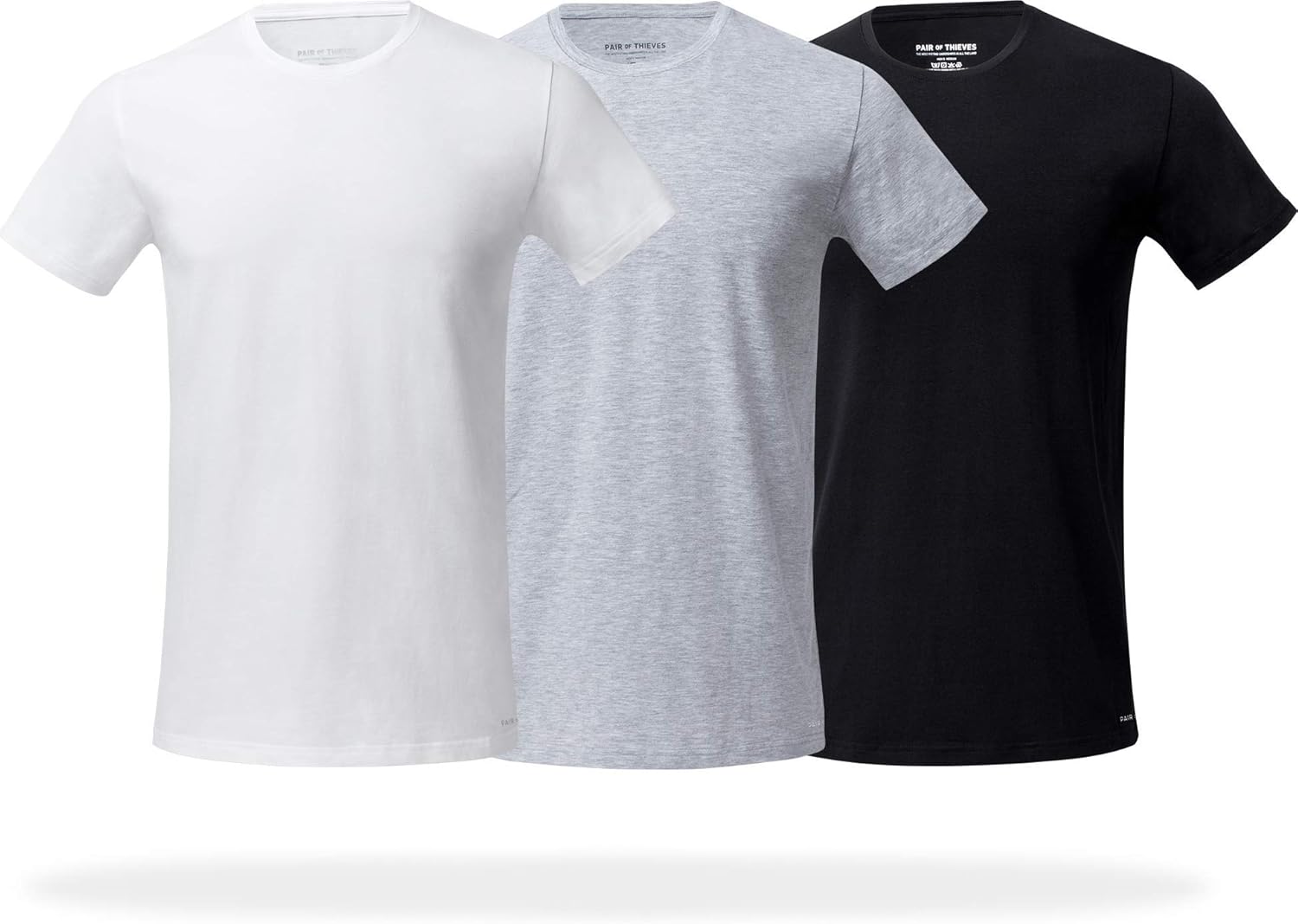 Pair of Thieves Men's Slim Fit Crew Neck T-Shirts, 3 Pack Super Soft Tees, AMZ Exclusive: Clothing