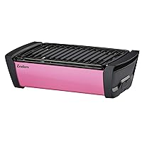  Tischgrill Enders Aurora Pink kleiner Garten Balkon Camping Picknick ✔ eckig ✔ tragbar ✔ Grillen mit Holzkohle ✔ für den Tisch 