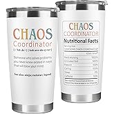 KatAndNat Thank You Gifts for Women, Coworker, Manager, Office, Nurse, Employee Appreciation - Chaos Coordinator Gifts - Boss Day Gift, Boss Day Gift for Women - 20 Oz Stainless Steel Tumbler