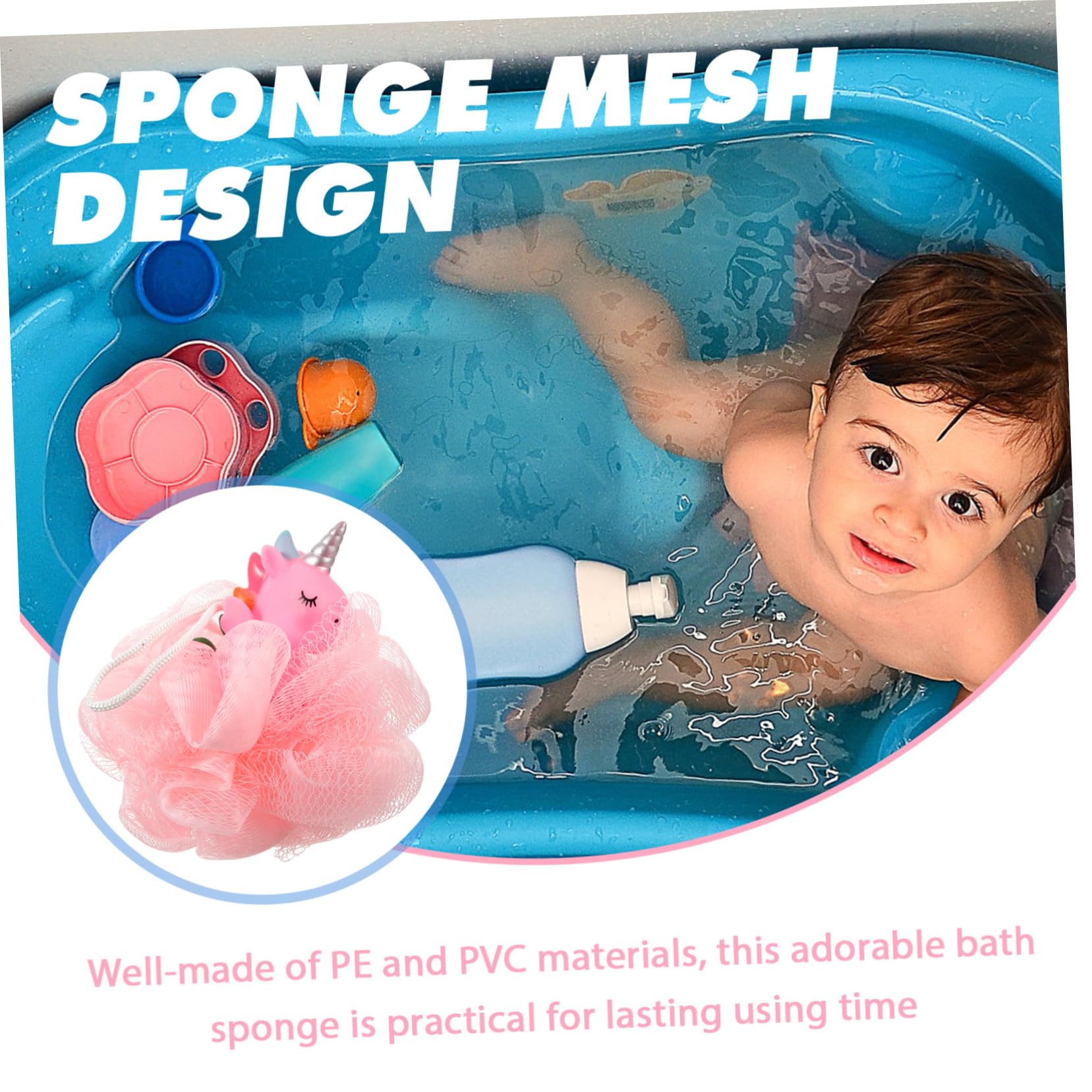 PLAFOPE Bath Sponge Bath Cleaning Loofahs Baby Bath Loofahs Kids Loofah