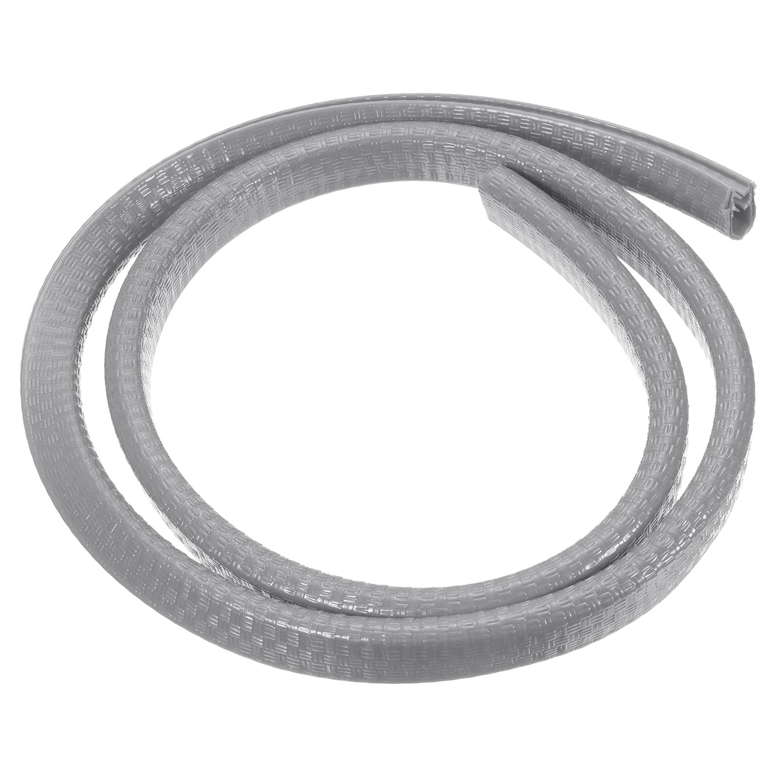 PATIKIL 1mx8mmx15mm Rubber Edge Trim, Metal Sharp Deck Edge Protector U Channel Guard Corner Protection Doors Seal Strip for Skateboard Table Door Window, Gray