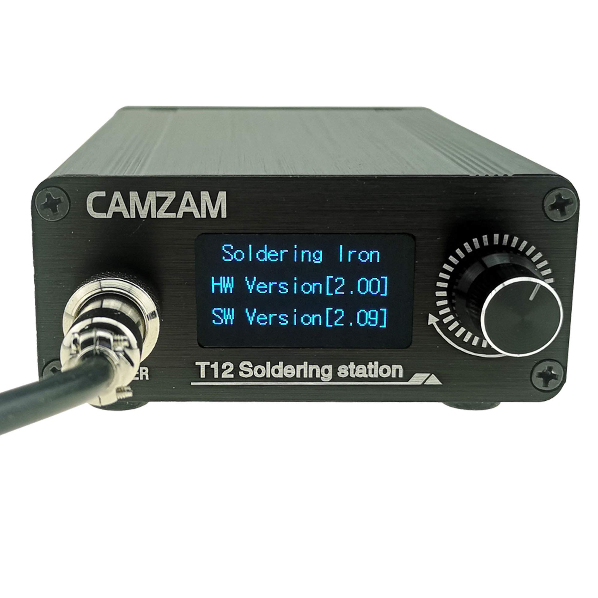 M/D CAMZAM T12 Aluminum Alloy Soldering Station, 12V 12W, LCD Display, Auto-Sleep, DIY Tools