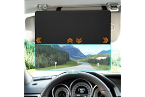 MAGTSMEI Sun Visor Extender for Car, Upgraded Polarized Sun Blocker, Sunshade Lens Magnetic Connection Adjustable 4 Directions, Anti-Glare,Protects from Sun Glare, Snow Blindness & UV Rays, Black