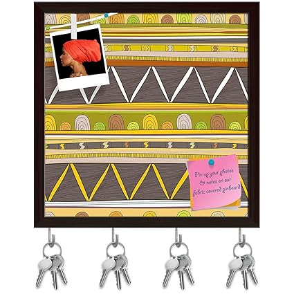 Amazon Com Artzfolio Tribal Art 4 Key Holder Hooks Cum Bulletin - 