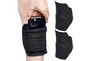 NICENEEDED 2 PCS Leg Phone Holder, Adjustable Cell Phone Leg Straps Non-Slip Ankle Mobile Phone Wallet Thigh Holder, Sport Le