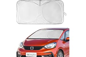 INSAUTO for Honda Fit 2024 Windshield Sun Shade Foldable Sunshade-for Honda Fit 2007-2022 2023 Windshield Cover 210T Reflective Front Window Protector Blocks UV Rays Sun Visor Car Accessories XXL(63" x39.4")