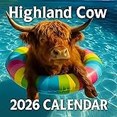 2026 Highland Cow Wall Calendar | Cute & Funny Highland Cattle Photography | Rustic Farmhouse Monthly Planner | Ideal Gift fo
