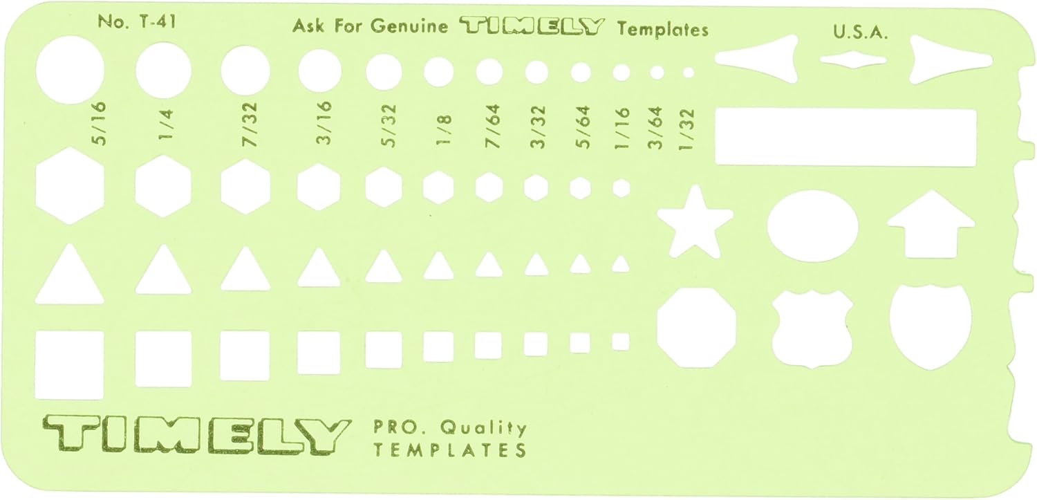 Timely Small Shapes Template 41t