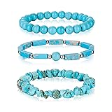 3Pcs Turquoise Bracelet for Women Boho Turquoise