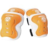 Strider Elbow and Knee Pads - Orange | Durable Gear, Easy-to-Wash, Comfortable and Protective, Fits Kids Learning to Ride, Hard Outer Shell and Secure Straps