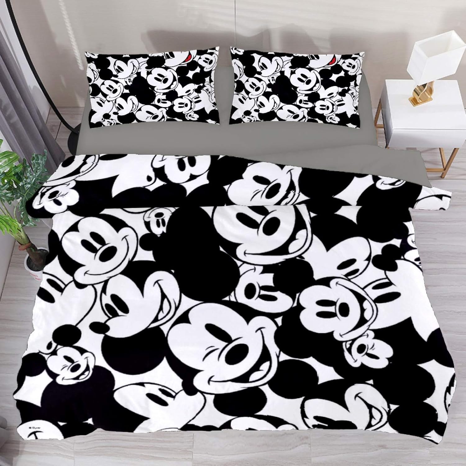 3 Pieces Classic Black White Mickey Mouse Breathable