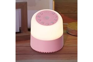 MRSCOZ White Noise Machine with 32 Soothing Sounds, 9 Colors Night Lights, Auto-Off Timer, Adjustable Volume, Sleep Sound Machine for Babys, Kids, Adults